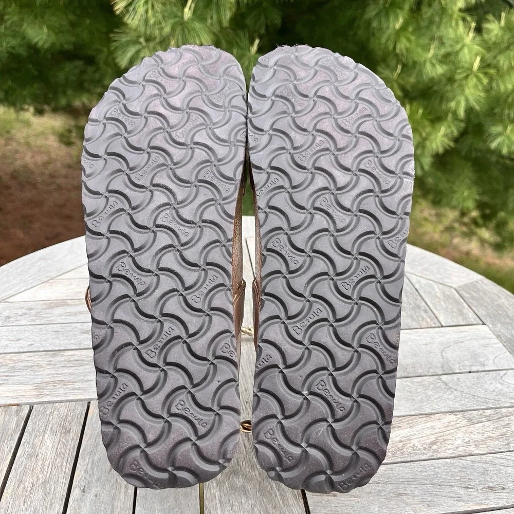 Betula Birkenstock Sandal Wmns Sz 42 | 11 Brown Zebra Print Bling Leather Slide